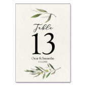 Moderne Waterverf Groene Olijftak Kaart (Voorkant)