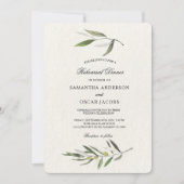 Moderne Waterverf Groene Olijftak Kaart (Voorkant)