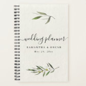 Moderne Waterverf Groene Olijftak Planner (Voorkant)