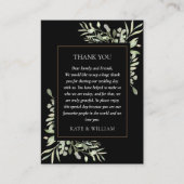 Moderne Waterverf Groene Trouw Dank Je Plaatskaartje (Voorkant)