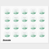 Moderne Waterverf | Groene weddenschappen Ronde Sticker (Vel)