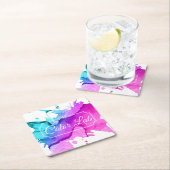 Moderne Waterverf Hair Salon Hair Stylist Kartonnen Onderzetters (Insitu)