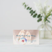 Moderne Waterverf Handen Massage Therapeut 4 Visitekaartje (Staand voorkant)