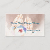 Moderne Waterverf Handen Massage Therapeut 4 Visitekaartje (Voorkant)