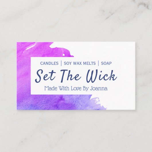 Moderne Waterverf handgemaakte zeeslak Visitekaartje (Voorkant)