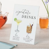 Moderne Waterverf Handtekening Drinken Pedesta Reclamebord Met Voetstuk (Insitu)