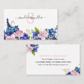 Moderne Waterverf Handtekening handschrift Florist Visitekaartje (Voorkant / Achterkant)