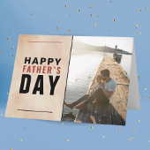 Moderne Waterverf Happy Father Day Foto Kaart