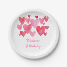 Moderne Waterverf hart dag Papieren Bordje