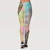 Moderne waterverf hart luipaard huid leggings (Achterkant)