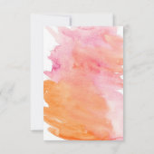 Moderne Waterverf Hearts Weddenskaart Kaart (Achterkant)