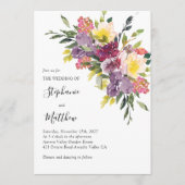 Moderne Waterverf Herfst Floral Wedding Kaart (Voorkant)