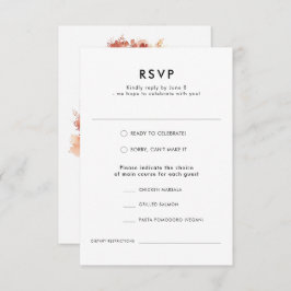 Moderne Waterverf Herfst Outdoor Bos Bruiloft RSVP Kaartje