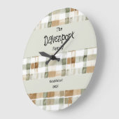 Moderne Waterverf Herfst Plaid familienaam Grote Klok (Hoek)