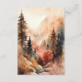 Moderne Waterverf Herfst Terracotta Bruiloft Detai Informatiekaartje (Achterkant)