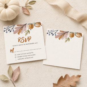 Moderne Waterverf Herfst Thanksgiving Dinner RSVP Informatiekaartje