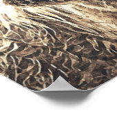 Moderne Waterverf Highland Koe Poster (Hoek)