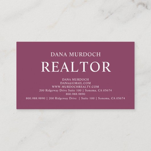 Moderne Waterverf Home Realtor Visitekaartje (Achterkant)