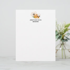 Moderne Waterverf Honingraten met bijen Briefhoofd