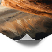 Moderne waterverf hoogland koe poster schilderen (Hoek)