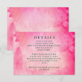 Moderne Waterverf huwelijksinformatie Informatiekaartje (Voorkant / Achterkant)