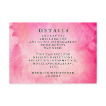 Moderne Waterverf huwelijksinformatie