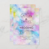 Moderne Waterverf huwelijksuitnodiging Kaart (Voorkant / Achterkant)