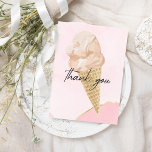Moderne Waterverf Ice Cream Vrijgezellenfeest Bedankkaart<br><div class="desc">Moderne Waterverf Ice Cream Vrijgezellenfeest Hartelijk dank</div>