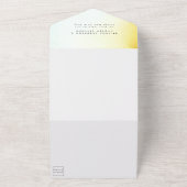 Moderne Waterverf in één Einladung All In One Uitnodiging (Buitenkant)