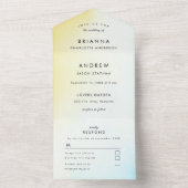 Moderne Waterverf in één Einladung All In One Uitnodiging (Binnen)