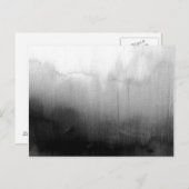Moderne Waterverf in zwart-wit Briefkaart (Voorkant / Achterkant)