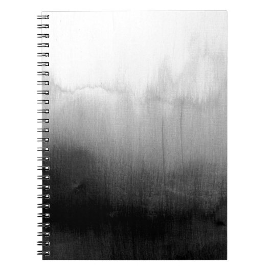 Moderne Waterverf in zwart-wit Notitieboek (Voorkant)