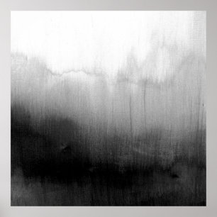 Moderne Waterverf in zwart-wit Poster