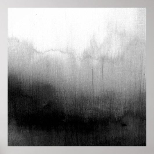 Moderne Waterverf in zwart-wit Poster (Voorkant)