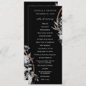 Moderne Waterverf in zwart-wit Programmakaart (Voorkant / Achterkant)