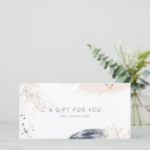 Moderne Waterverf Inkt QR Code Cadeaubon (Staand voorkant)