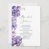 Moderne Waterverf Iris Lila Vrijgezellenfeest Kaart (Voorkant)