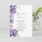 Moderne Waterverf Iris Lila Vrijgezellenfeest Kaart (Staand voorkant)