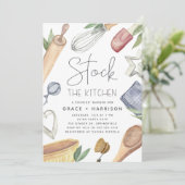 Moderne Waterverf is de keukensteller Kaart (Staand voorkant)