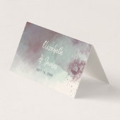 Moderne Waterverf Jewel Tones Wedding Place Card Kaart (Achterkant)