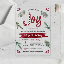 Moderne Waterverf "Joy" Baby shower snoepriet Acryl Uitnodigingen