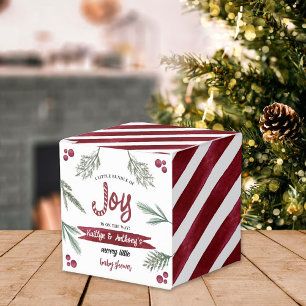 Moderne Waterverf "Joy" Baby shower snoepriet Bedankdoosjes