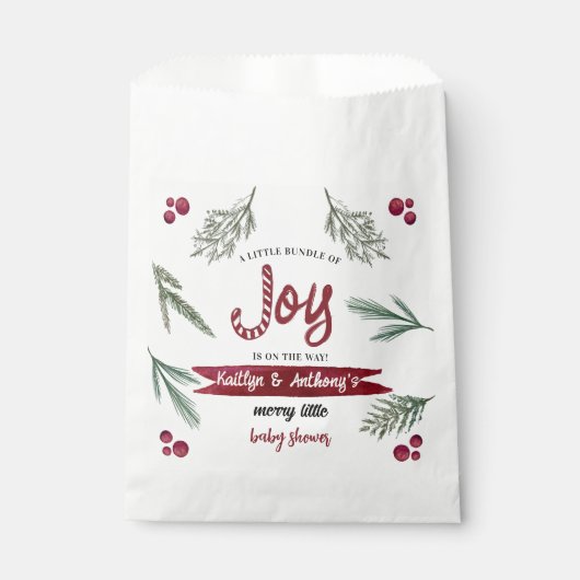 Moderne Waterverf "Joy" Baby shower snoepriet Bedankzakje (Voorkant)