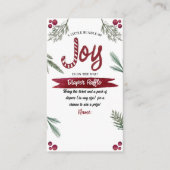 Moderne Waterverf "Joy" Baby shower snoepriet Informatiekaartje (Voorkant)
