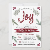 Moderne Waterverf "Joy" Baby shower snoepriet Kaart (Voorkant)