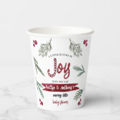 Moderne Waterverf "Joy" Baby shower snoepriet Papieren Bekers (Achterkant)