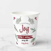 Moderne Waterverf "Joy" Baby shower snoepriet Papieren Bekers (Voorkant)