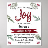 Moderne Waterverf "Joy" Baby shower snoepriet Poster (Voorkant)