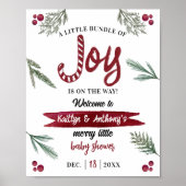 Moderne Waterverf "Joy" Baby shower snoepriet Poster (Voorkant)