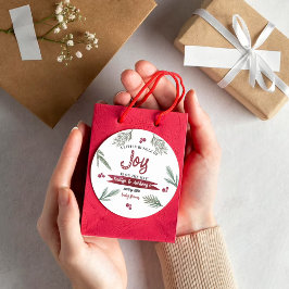 Moderne Waterverf "Joy" Baby shower snoepriet Ronde Sticker